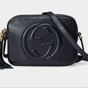 Authentic Gucci small leather disco bag crossbody